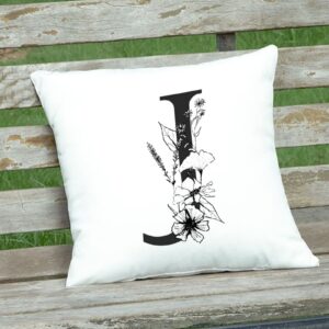 Letter Printed Cushion Cover Cotton